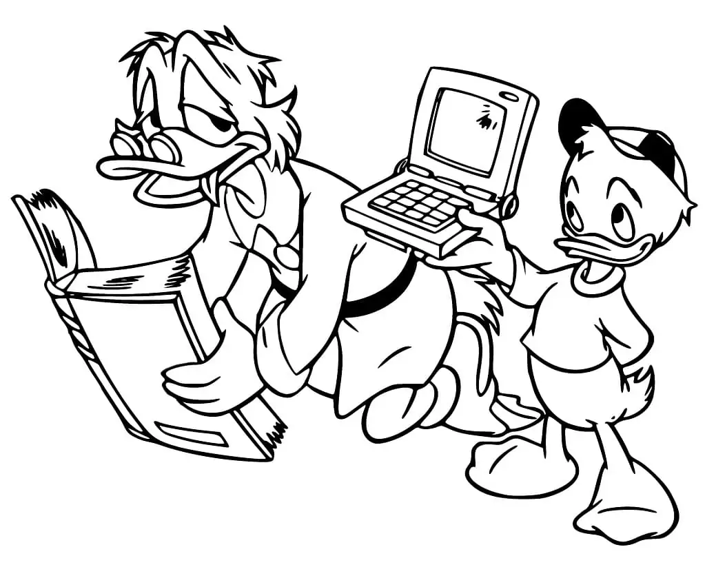 Scrooge McDuck and Huey