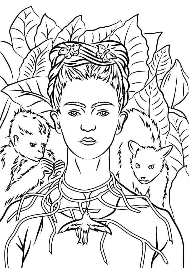 Self Portrait By Frida Kahlo
