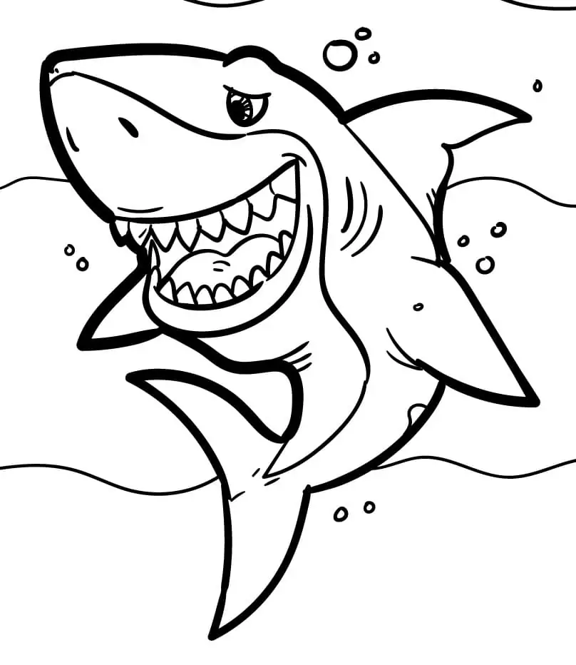 Shark Laughing - Coloring Pages