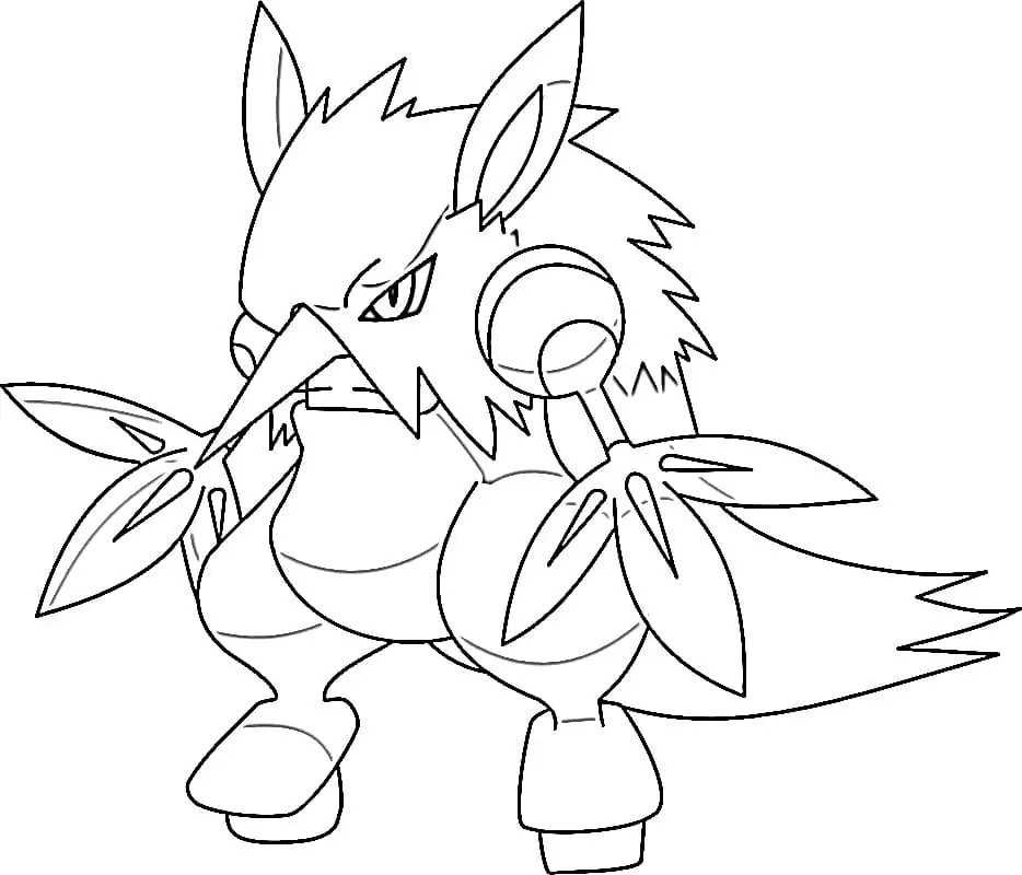 shiftry coloring page in pdf pokemon