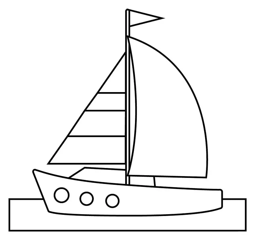 Einfaches Segelboot