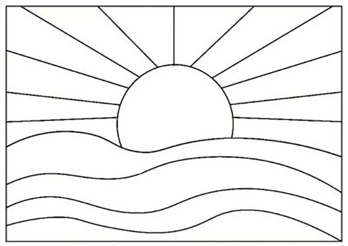 Einfaches Sonnenuntergangsbild