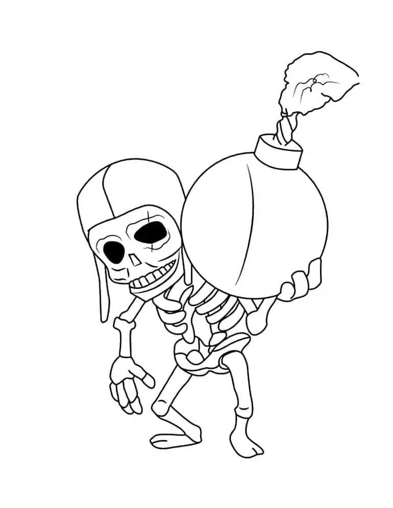 Skeleton with Bomb