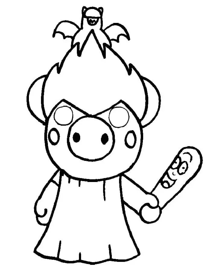 Piggy Roblox 1 Coloring Page - Free Printable Coloring Pages for Kids