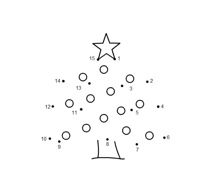 Small Christmas Tree Dot to Dots