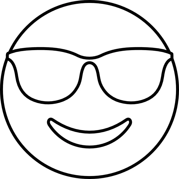 Lächelndes Gesicht mit Sonnenbrille