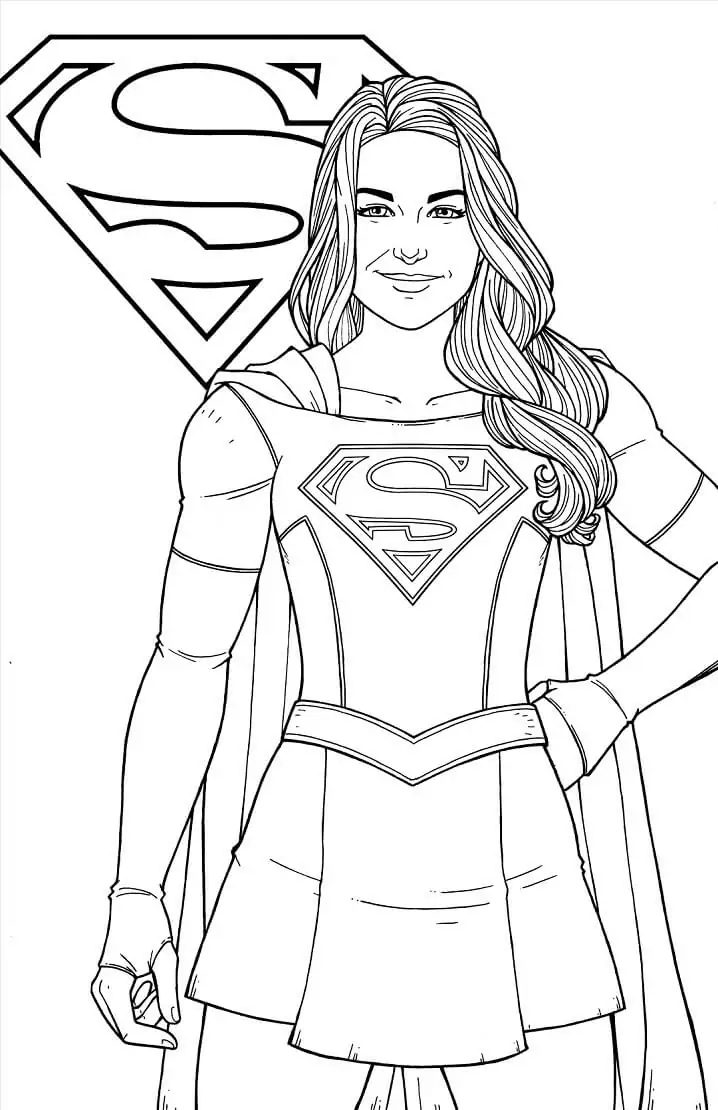 Lächelndes Supergirl