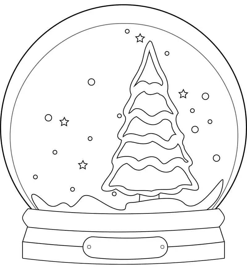 Snow Globe with Christmas Tree