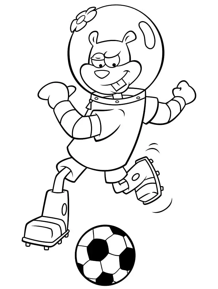 Angry Sandy Cheeks Coloring Page - Free Printable Coloring Pages for Kids