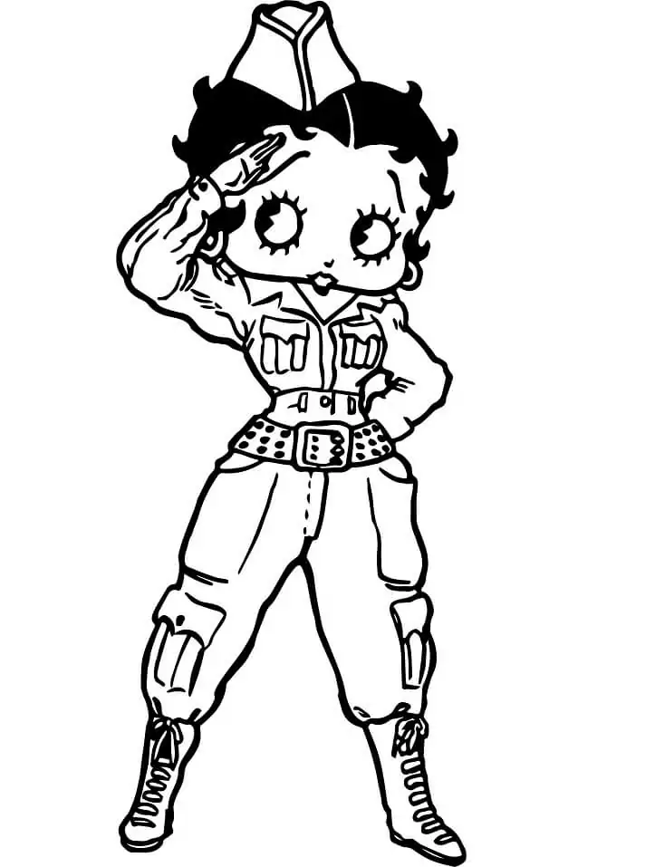 Soldier Betty Boop