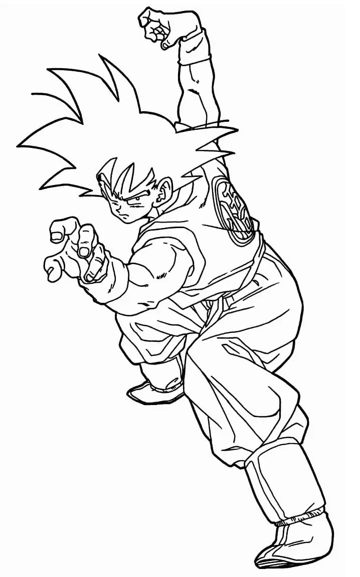Son Goku Kämpfende Pose