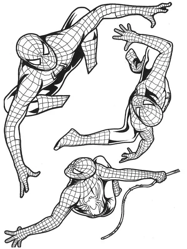Different Shots of Spiderman