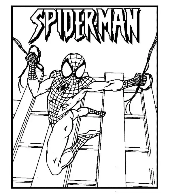 Springender Spiderman