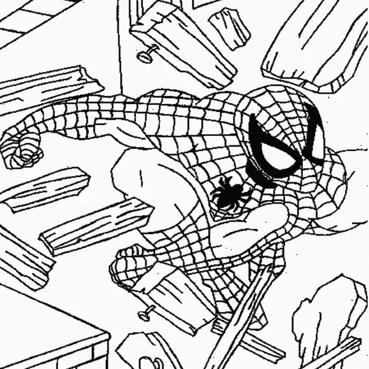 Spiderman durchbricht die Mauer