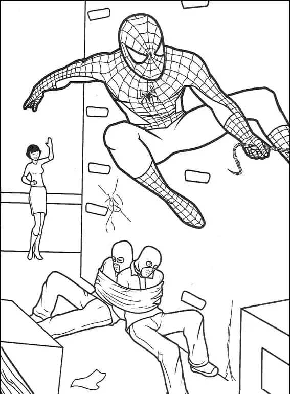 Spiderman rettet den Tag