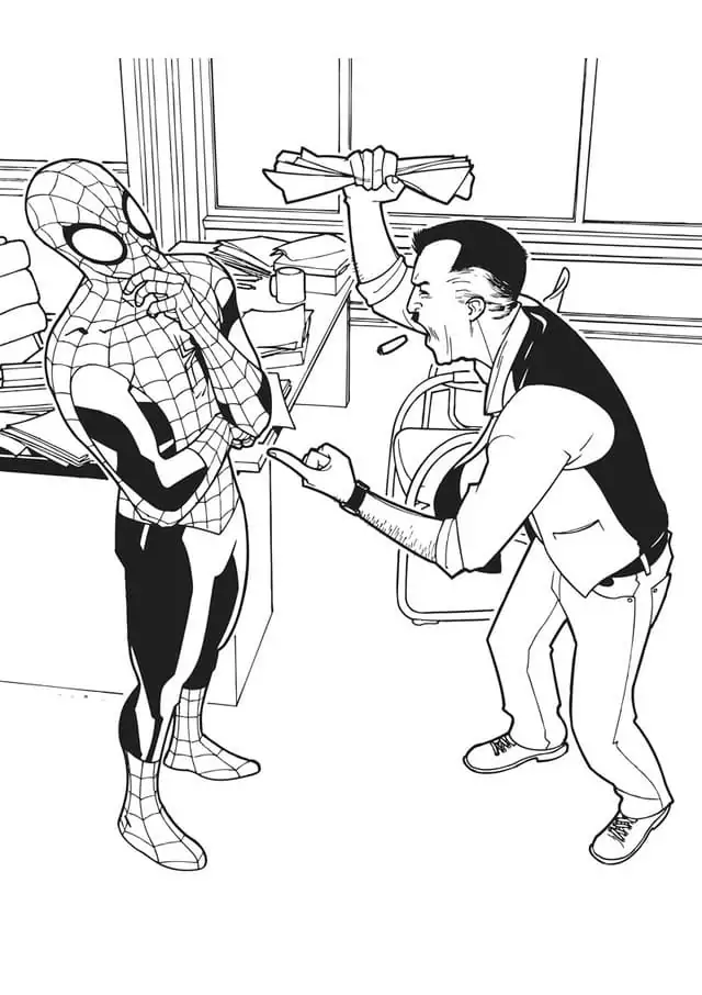 Spiderman and Jameson
