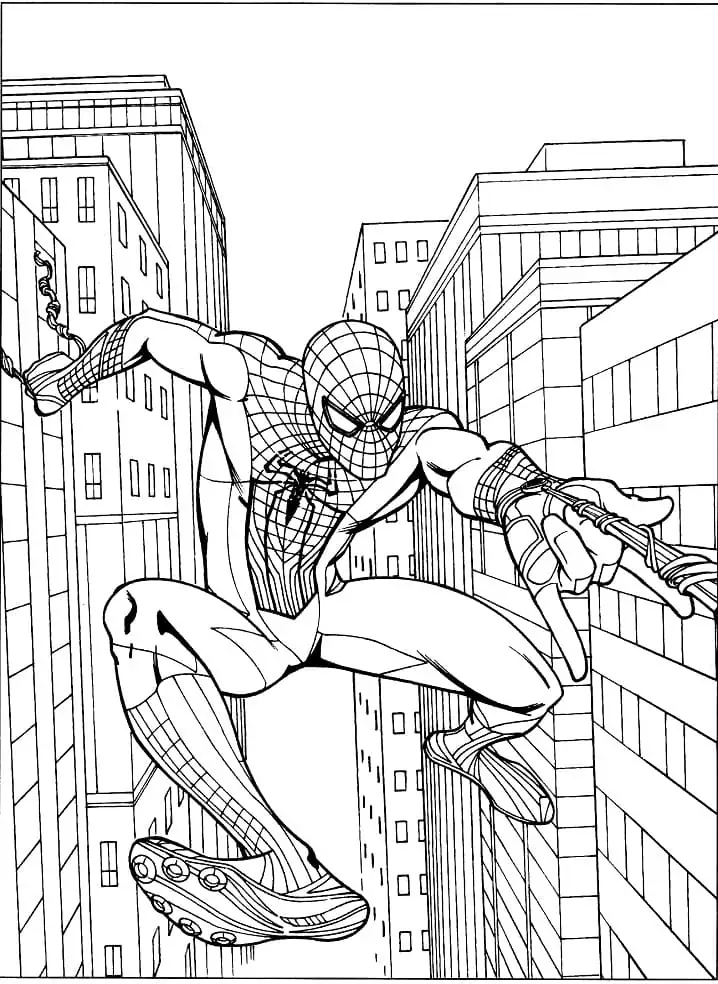 Spiderman in der Stadt