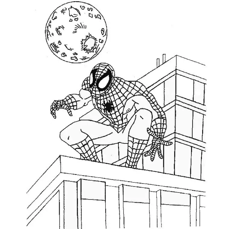 Spiderman auf dem Bau