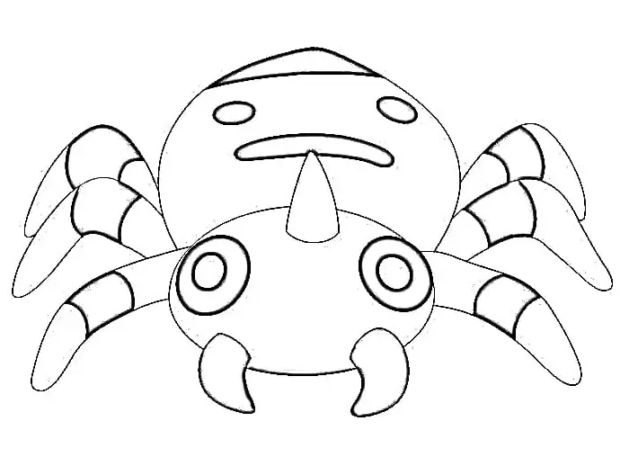 Spinarak Pokemon 1 Coloring Page - Free Printable Coloring Pages for Kids