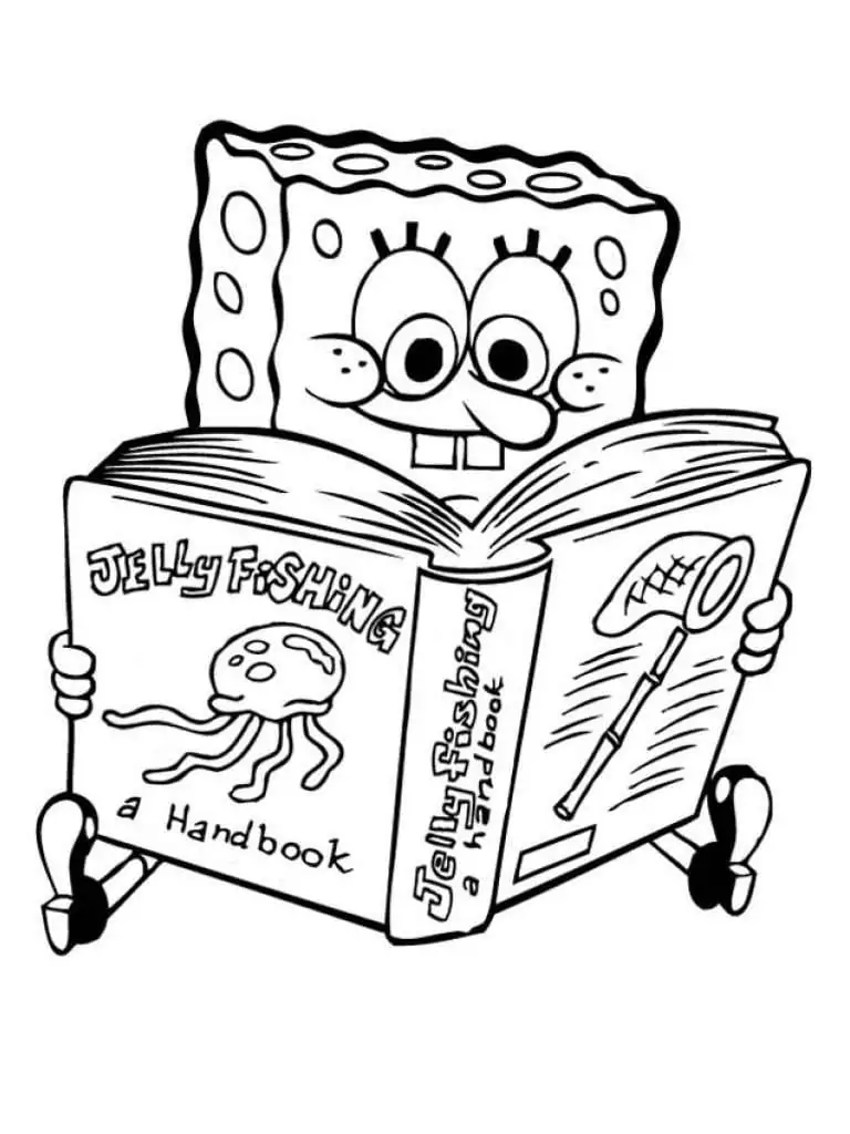 SpongeBob Reading Book