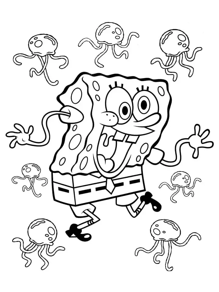 SpongeBob and Jellyfish