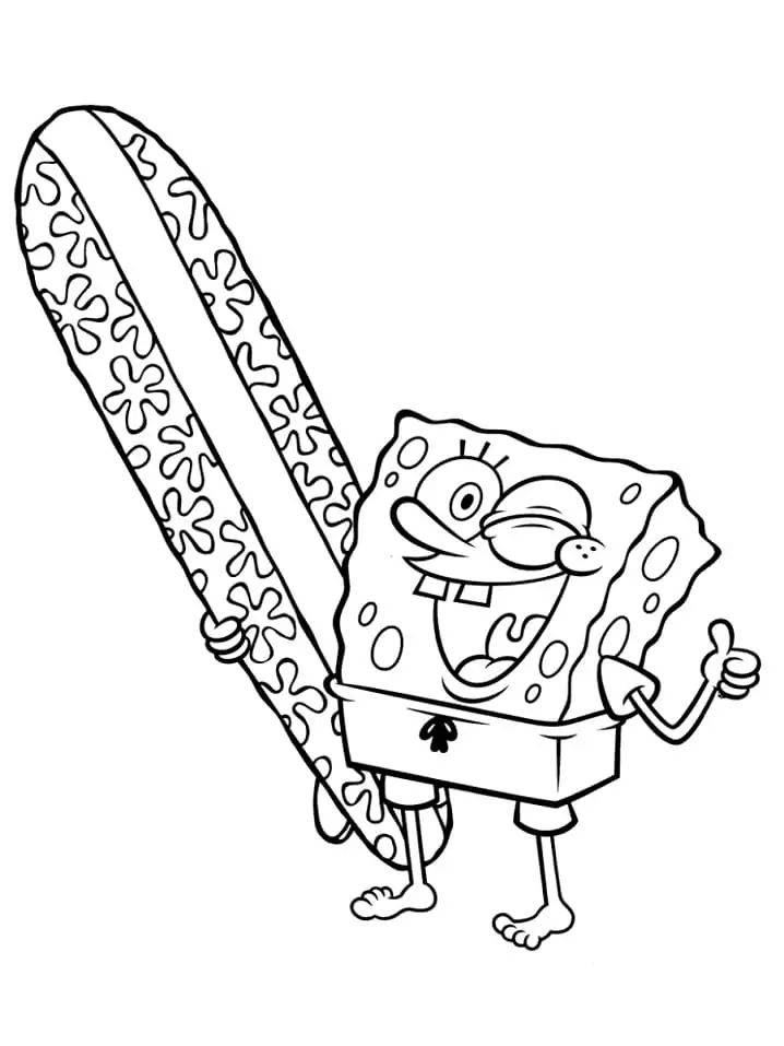 SpongeBob und Surfbrett