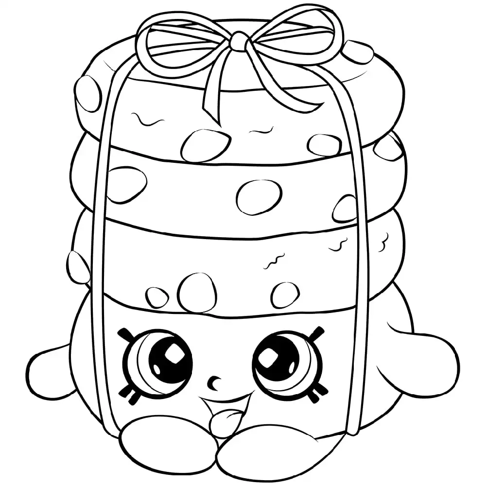 Stacks Cookie Shopkin Coloring Page - Free Printable Coloring Pages for ...