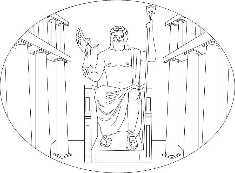 Zeus-Statue in Olympia