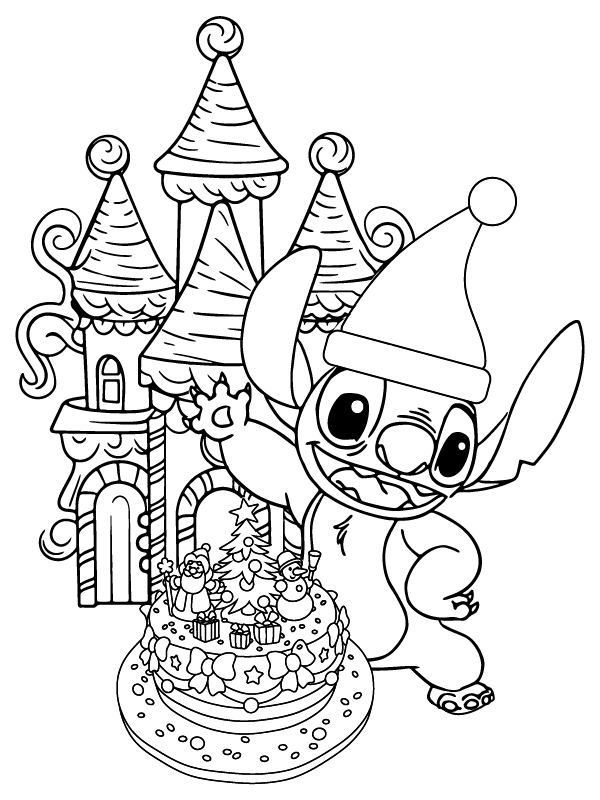 Unblemished Stitch Christmas coloring page