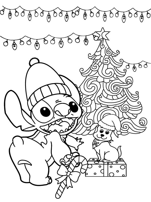 Supreme Stitch Christmas coloring page