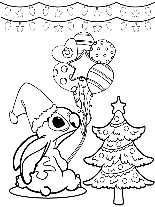 Grand Stitch Christmas coloring page
