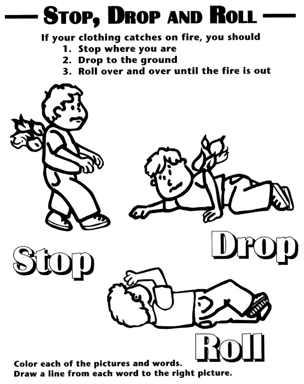 Stop, Drop And Roll Fire Safety