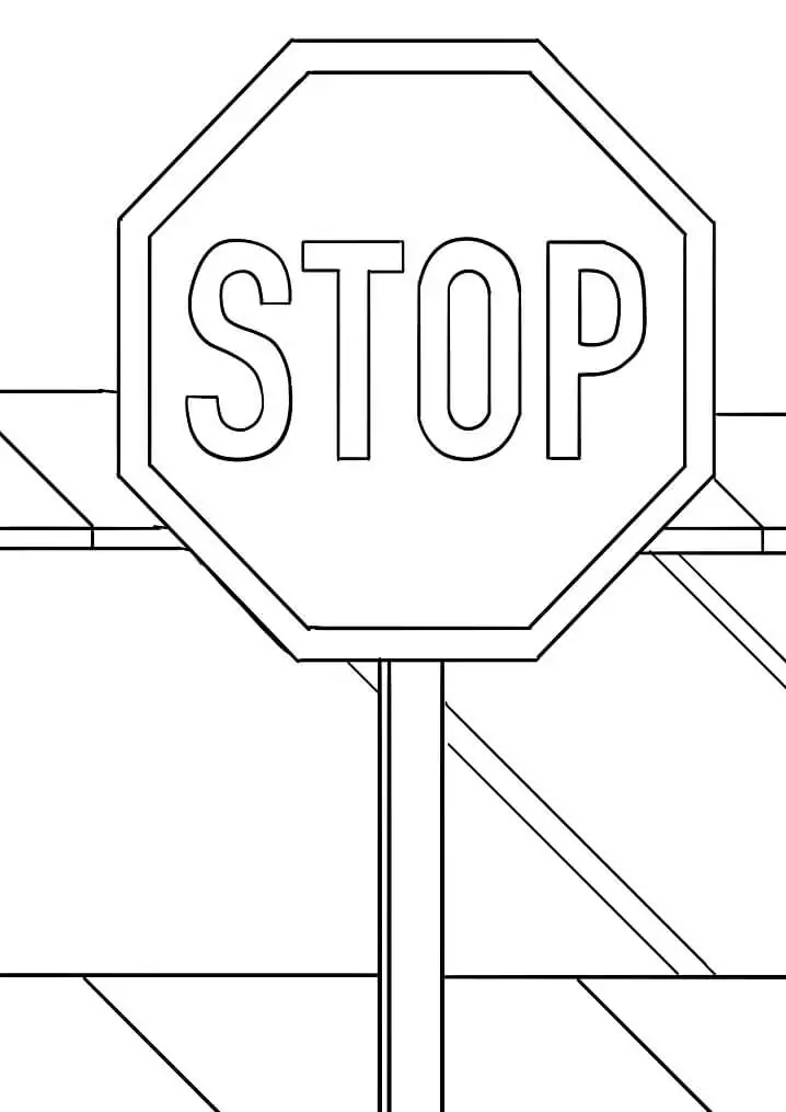 Stoppschild auf der Straße