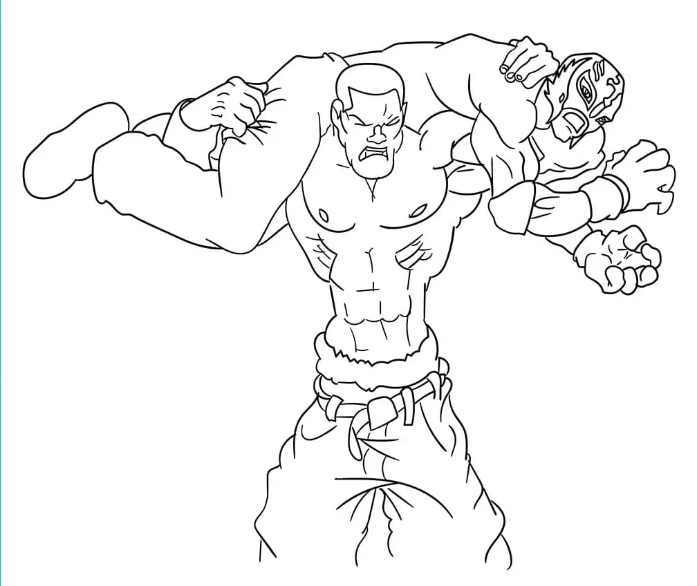 Strong John Cena Coloring Page - Free Printable Coloring Pages for Kids
