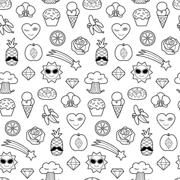 Cartoon and Movie Characters Aesthetics Coloring Page - Free Printable ...