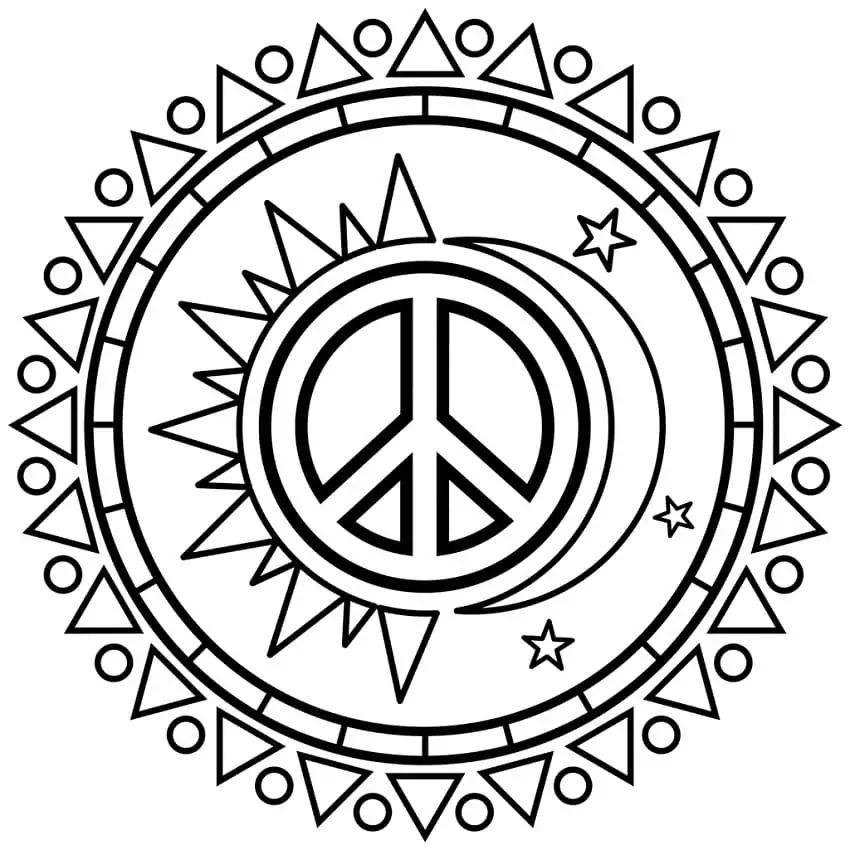 Sun and Moon Peace Sign