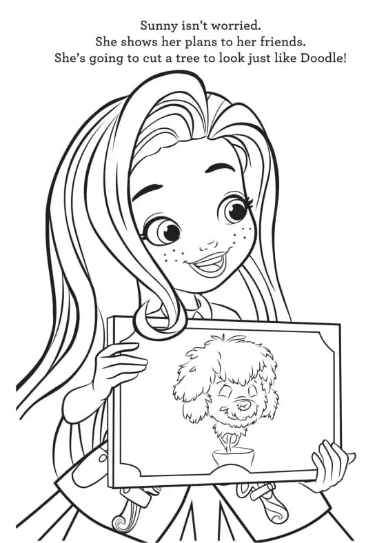 Sunny and Picture Coloring Page - Free Printable Coloring Pages for Kids
