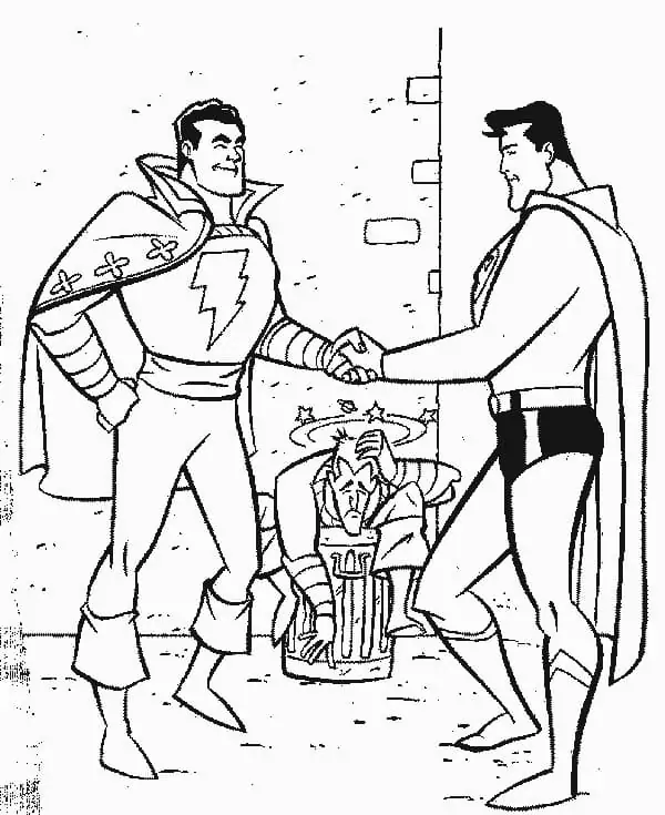 Superman mit Shazam