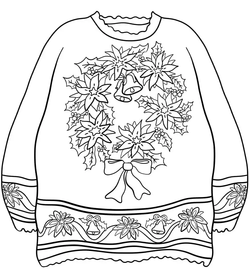 Sweater with Christmas Wreath