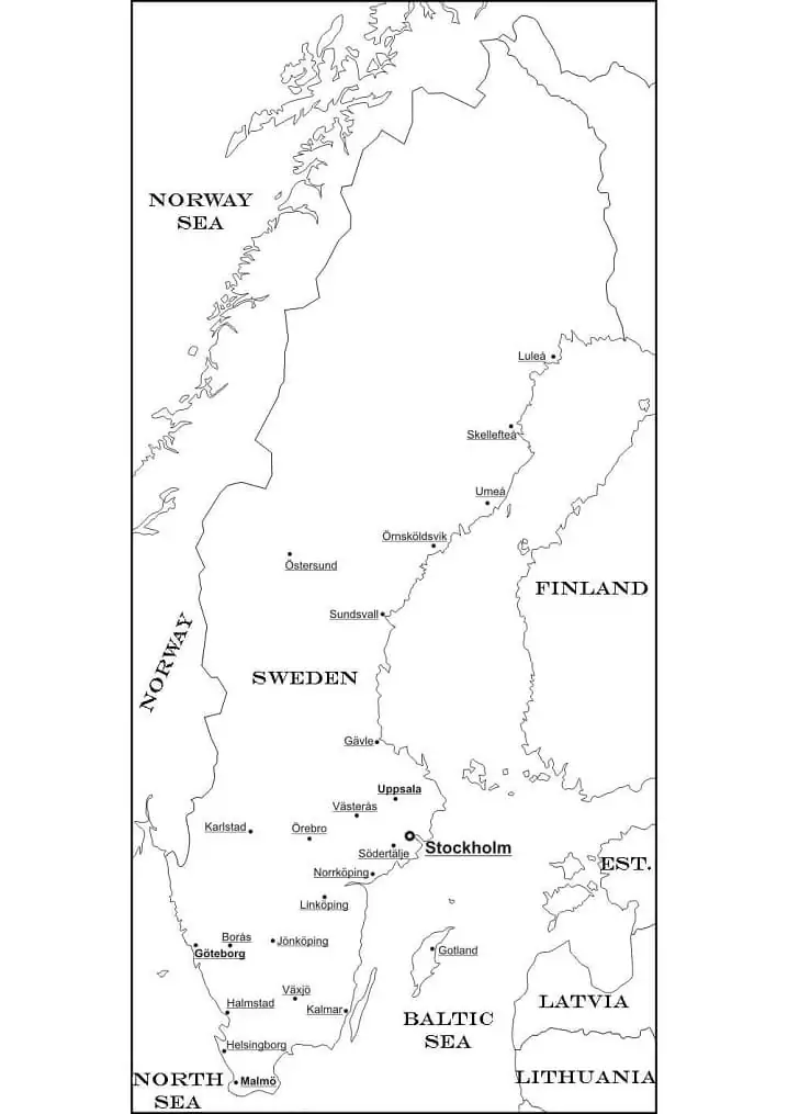 Sweden Map 1