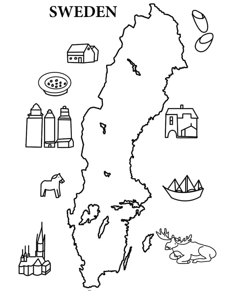 Schwedens Karte
