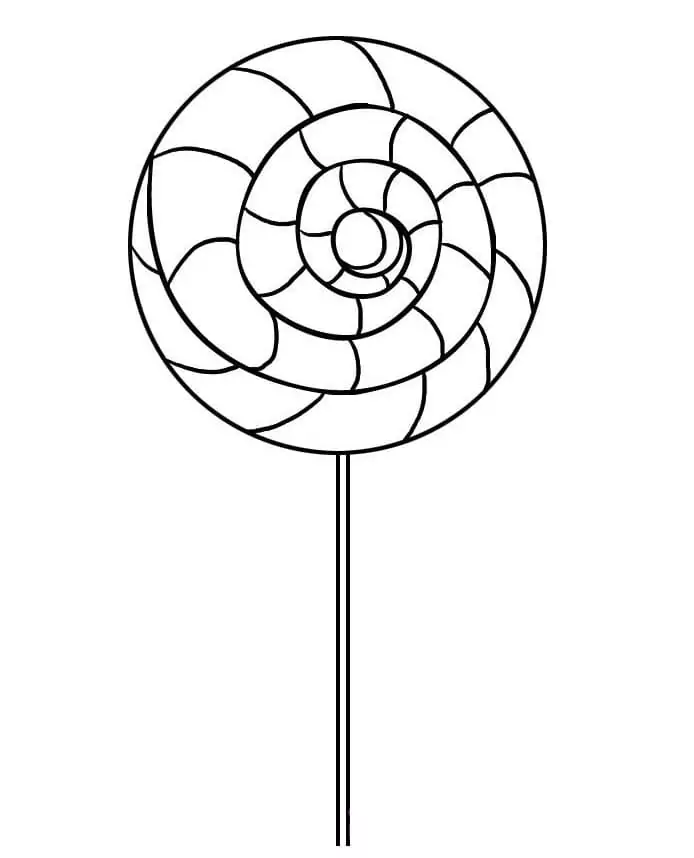 Sweet Lollipop Coloring Page - Free Printable Coloring Pages for Kids