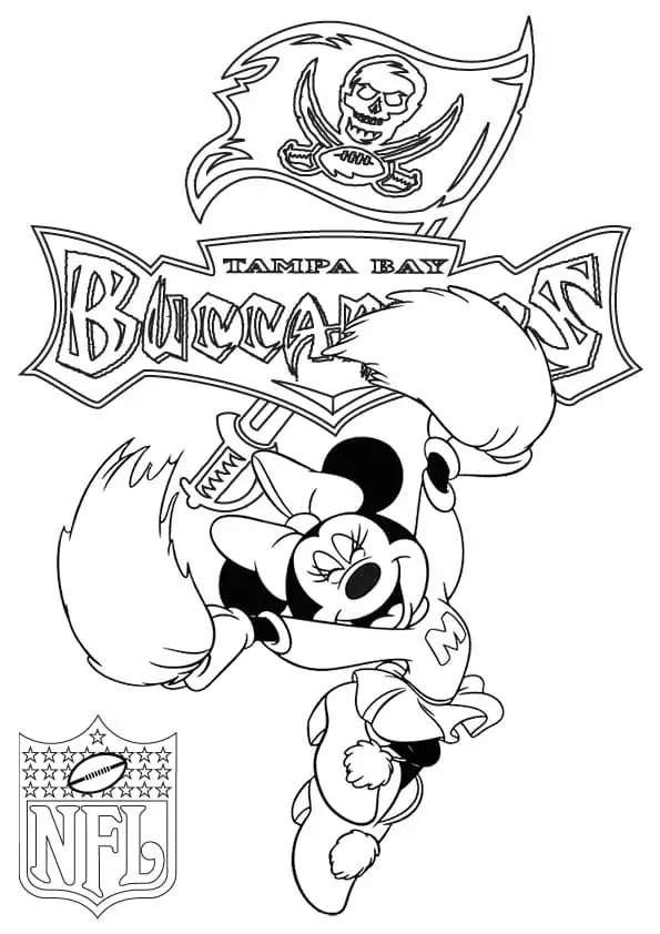 Tampa Bay Buccaneers with Minnie Mouse