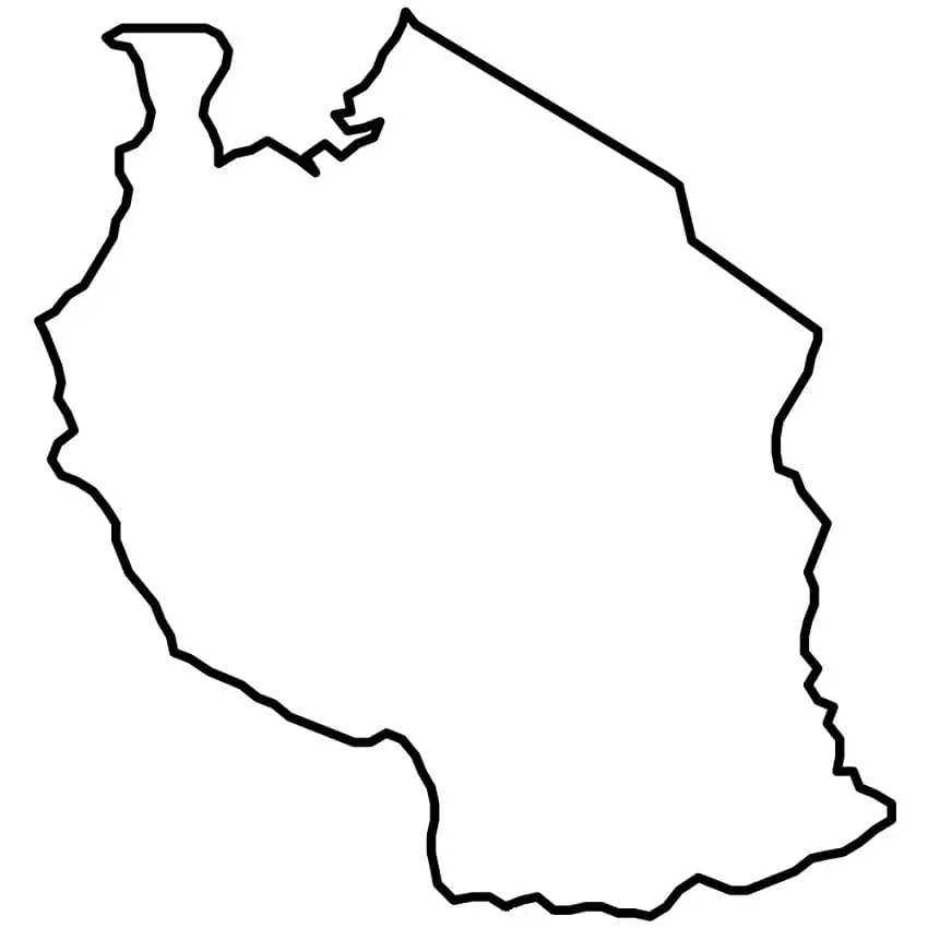 Tanzania Map Outline