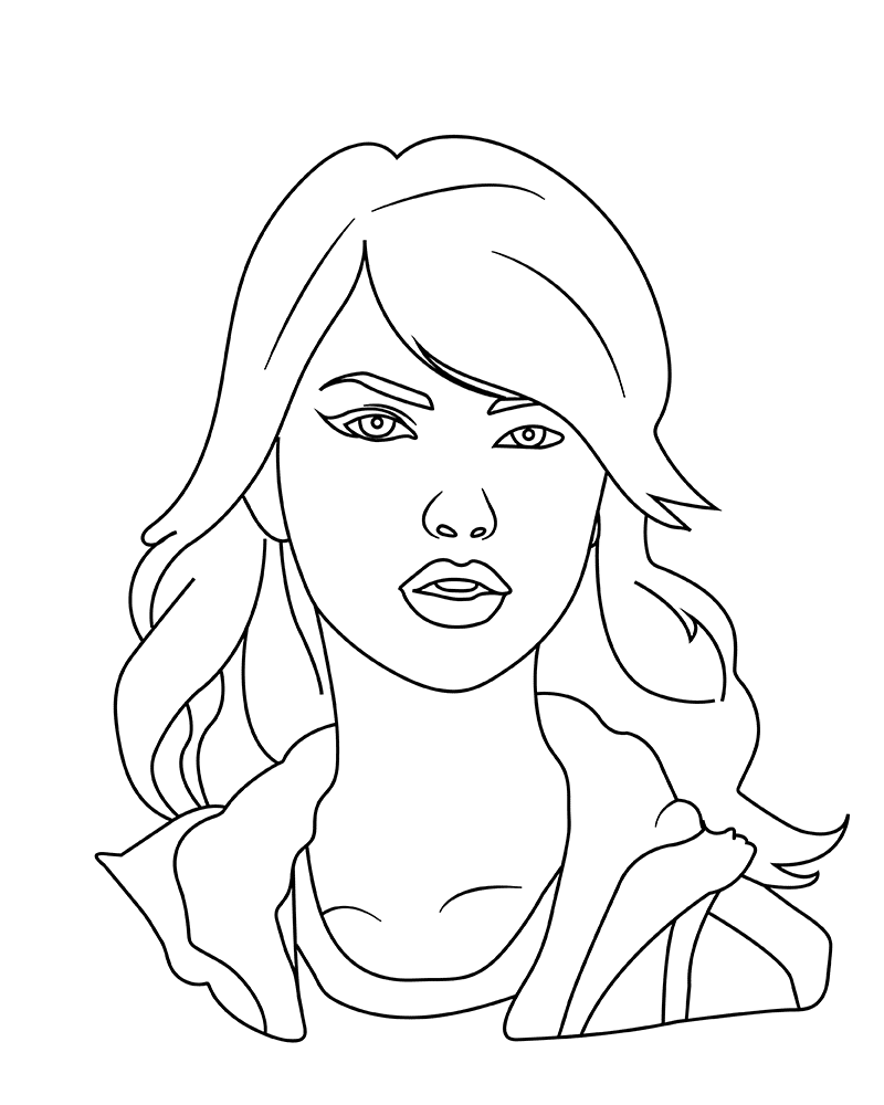 Taylor Swift - Coloring Pages