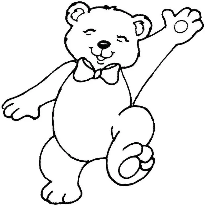 Teddybär winkende Hand