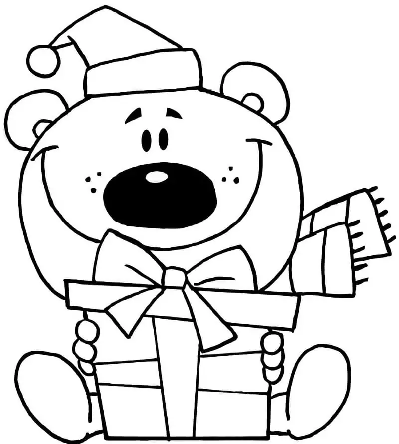 Teddybär und Geschenk