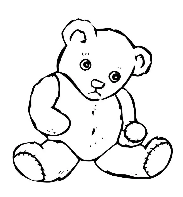 Little Teddy Bear Coloring Page - Free Printable Coloring Pages for Kids