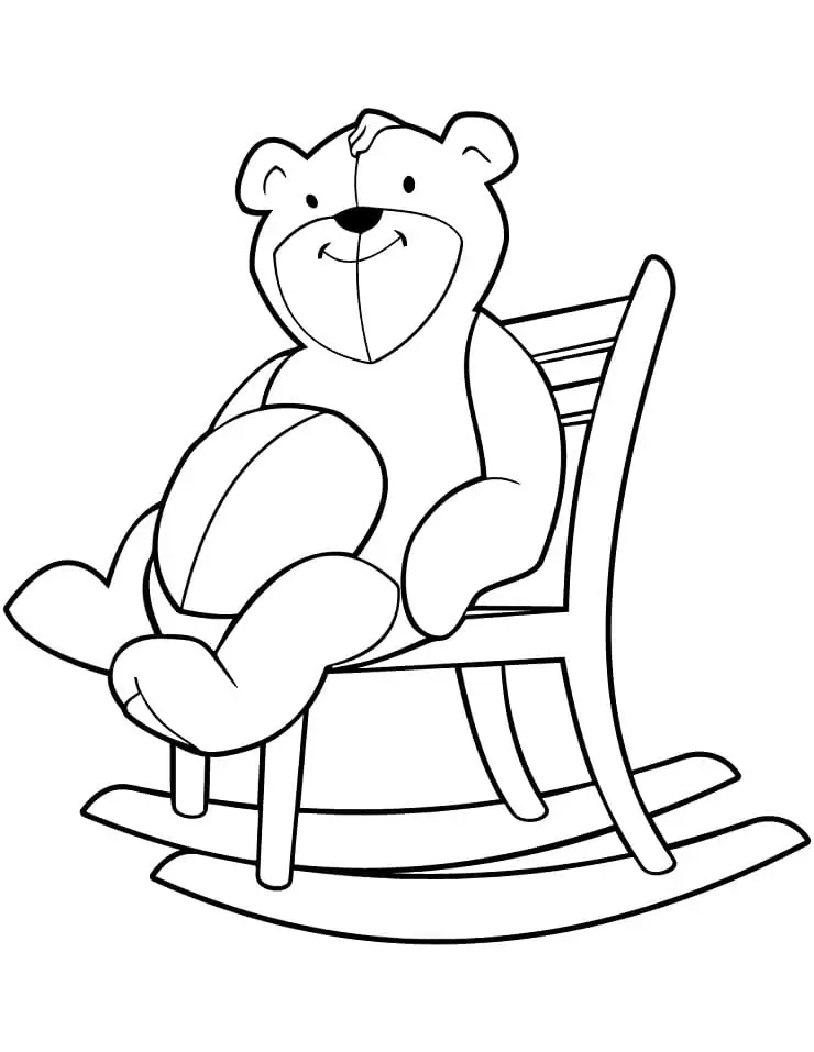 Teddybär auf Stuhl
