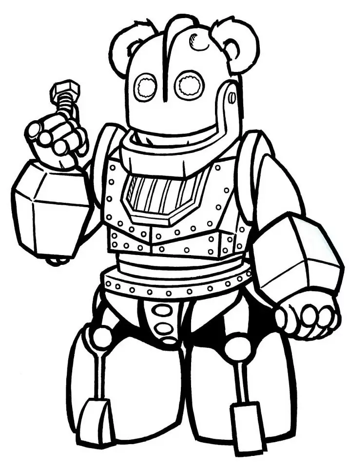 Teddy Iron Giant coloring page